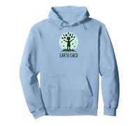 Earth Child Eco-Friendly Nature Lover Pullover Hoodie, Adult Unisex, Dusty Blue, S