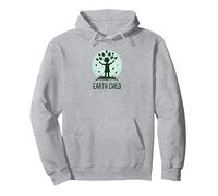 Earth Child Eco-Friendly Nature Lover Pullover Hoodie, Adult Unisex, Heather Grey, S
