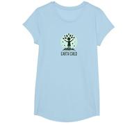 Earth Child Eco-Friendly Nature Lover T-Shirt, Girls, Baby Blue, XS
