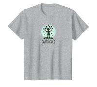 Earth Child Eco-Friendly Nature Lover T-Shirt, Kids, Heather Grey, 2 Years