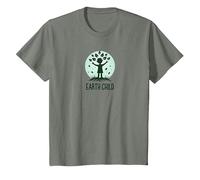 Earth Child Eco-Friendly Nature Lover T-Shirt, Kids, Olive Heather, 4 Years