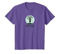 Earth Child Eco-Friendly Nature Lover T-Shirt, Kids, Purple Heather, 10 Years