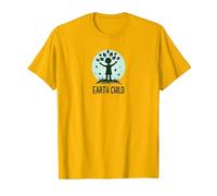 Earth Child Eco-Friendly Nature Lover T-Shirt, Men, Bright Gold, S