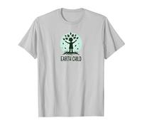 Earth Child Eco-Friendly Nature Lover T-Shirt, Men, Silver, S