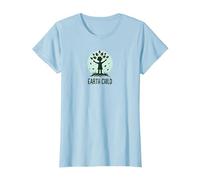 Earth Child Eco-Friendly Nature Lover T-Shirt, Women, Baby Blue, S