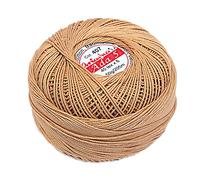 Earth Colors Cotton Crochet Yarn 224yd/205m Fine Thread Size 5 Double Mercerized 1.76oz/50g (Sepia 407)