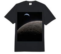 Earth Crescent Above Lunar Surface Astronomy Space View Comfort Colors Adult Heavyweight T-Shirt