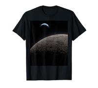 Earth Crescent Above Lunar Surface Astronomy Space View T-Shirt