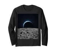 Earth Crescent Horizon View Astronomy Astrophysics Scene Long Sleeve T-Shirt