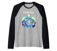Earth Day 2025 Sea Turtle Save The Planet Restore Earth Day Raglan Baseball Tee