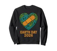 Earth Day 2026 Heart Shaped Planet Sweatshirt
