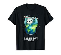 Earth Day 2026 Sloth Art T-Shirt