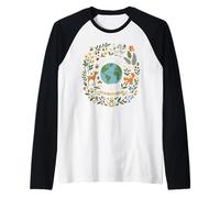 Earth Day Always Love Protect Nature Cute Planet Raglan Baseball Tee