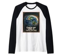 Earth Day April 22 Vintage Globe Design Protect Our Planet Raglan Baseball Tee