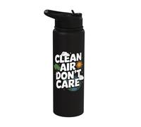 Earth Day - Clean Air Don't Care Stainless Steel Insulated Water Bottle