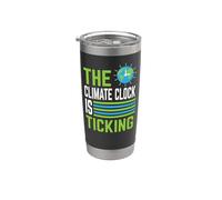 Earth Day Climate Change Global Warming Clock Stainless Steel Insulated Tumbler