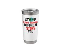 Earth Day Climate Change Global Warming Stainless Steel Insulated Tumbler