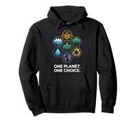 Earth Day Eco Harmony: One Planet One Choice Pullover Hoodie