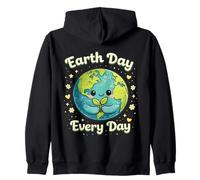 Earth Day Every Day - Eco Nature Conservation Cute Kawaii Zip Hoodie