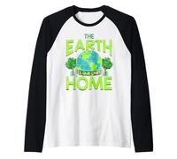 Earth Day Everyday Design The Earth is Our Only Home Retro Raglan Baseball Tee