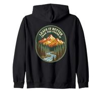 Earth Day Leave It Better Than You Found It Volunteer Patch Zip Hoodie