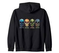 Earth Day Nature Skulls Ecosystem Preserve Protect Honor Zip Hoodie