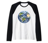 Earth Day Planet Earth Graphic Save The Earth Nature Raglan Baseball Tee
