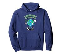 Earth Day Planting Crew Plant Tree Retro Cartoon Volunteer Pullover Hoodie