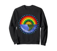Earth Day Rainbow Nature Funny Environment Earth Women Sweatshirt
