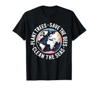 Earth Day Save Bees Plant Trees Clean Seas Environmentalist T-Shirt