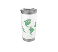 Earth Day Save Our Planet Climate Change Globe World MAP Stainless Steel Insulated Tumbler