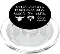 Earth Day Save The Bees Plant Trees Clean Seas Environmental PopSockets PopGrip for MagSafe