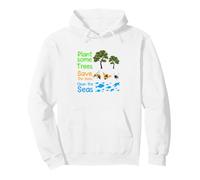 Earth Day Save the Bees Tree Sea Slogan Naturalist Ecologist Pullover Hoodie