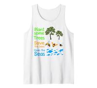 Earth Day Save The Bees Tree Sea Slogan Naturalist Ecologist Tank Top