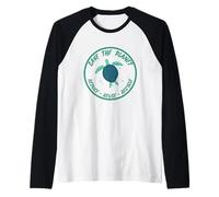 Earth Day Save The Planet Recycle Environmental Turtles Raglan Baseball Tee