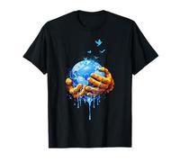 Earth Day Stop Global Warming Hands Holding Melting Earth T-Shirt