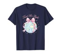 Earth Day Treat Her Right Coquette Pink Bow Wrapped World T-Shirt