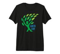 Earth Day Tree with Flowing Leaves in The Wind Design Premium T-Shirt