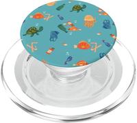 earth day underwater pollution blue ocean sea creatures fish PopSockets PopGrip for MagSafe