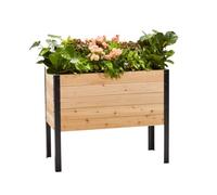 EARTH ELEVATED 100% Canadian Cedar Wood Elevated Garden Bed for Gardening - Planter Pot to Grow Herbs Flowers, and Vegetables at Home Indoor and Outdoor Patio Balcony Deck - 18” x 36” x 30”