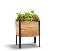 EARTH ELEVATED 100% Canadian Cedar Wood Elevated Garden Bed for Gardening - Planter Pot to Grow Herbs Flowers, and Vegetables at Home Indoor and Outdoor Patio Balcony Deck - 18” x 24” x 30”