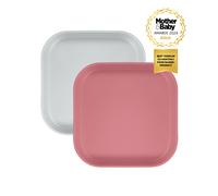 Earth First Baby Plates Pink 2 Pack - Nuby