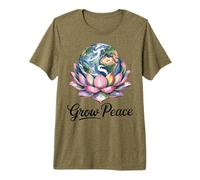 Earth Flower Planet Nature Peace Calm Mind Art Premium T-Shirt