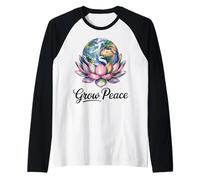 Earth Flower Planet Nature Peace Calm Mind Art Raglan Baseball Tee