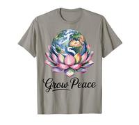 Earth Flower Planet Nature Peace Calm Mind Art T-Shirt