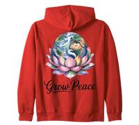Earth Flower Planet Nature Peace Calm Mind Art Zip Hoodie