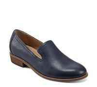Earth Footwear Women's Edna Leather Slip On Loafer, Blue 400, Wide