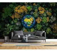 Earth Forest Photo Wallpaper Nature Scenery 300x210 cm Modern Non-Woven Poster 3D Print Large Wall Mural Decoration for Living Room Bedroom Dining Room Wall Art H1219