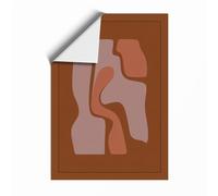 Earth Forms in Motion Minimalist Unframed Wall Art Print A4 (29.7×21cm), Wall Decor for Living Room, Bedroom, Office & Home, Art Gift