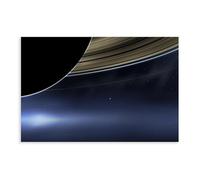 Earth From Saturn Rings Small Pale Blue Dot Poster Bedroom Canvas Decor Print Wall Art Office Room Aesthetic Decor Gift 12x18inch(30x45cm)